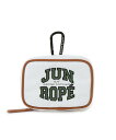 JUN&ROPE' 【ユニセックス】カレッジロゴユーティリティポーチ ジュンアンドロペ スポーツ・アウトドア用品 ゴルフグッズ ホワイト ベージュ ネイビー【送...