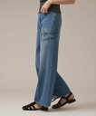 GRACE CONTINENTAL バギーデニムパンツ (My Beautiful Things) グレースコンチネンタル パンツ ジーンズ・デニムパンツ ブル...
