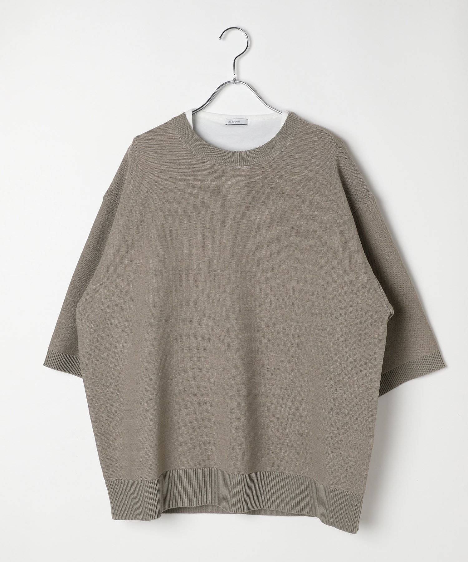 楽天Rakuten Fashion【SALE／50％OFF】BAYFLOW [セットでお得!]ニットレイヤードプルオーバー ベイフロー トップス カットソー・Tシャツ ネイビー グレー