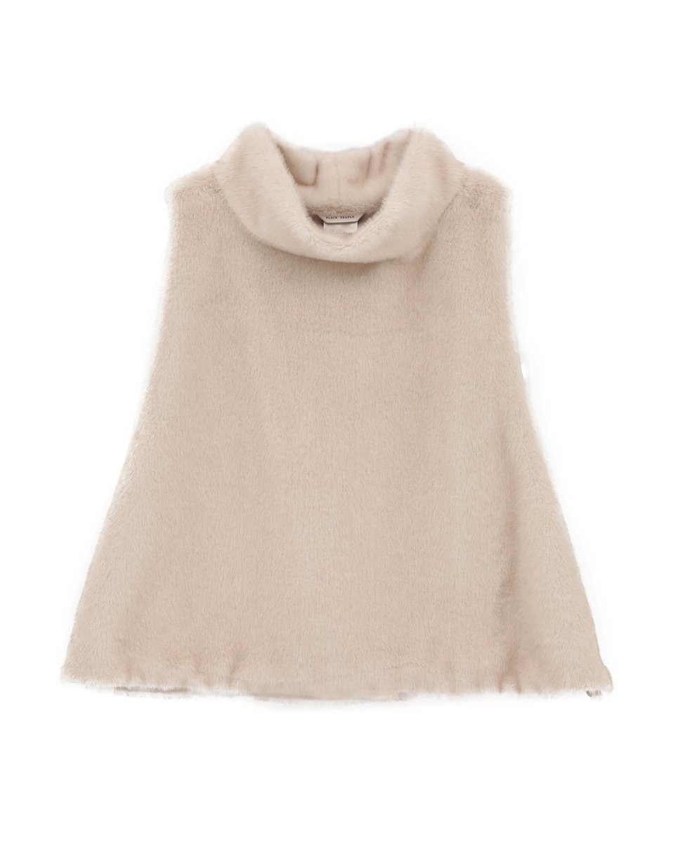 PLAIN PEOPLE エコファーオフタートルベスト プレインピープル トップス ベスト・ジレ グレー ホワイト【送料無料】のサムネイル