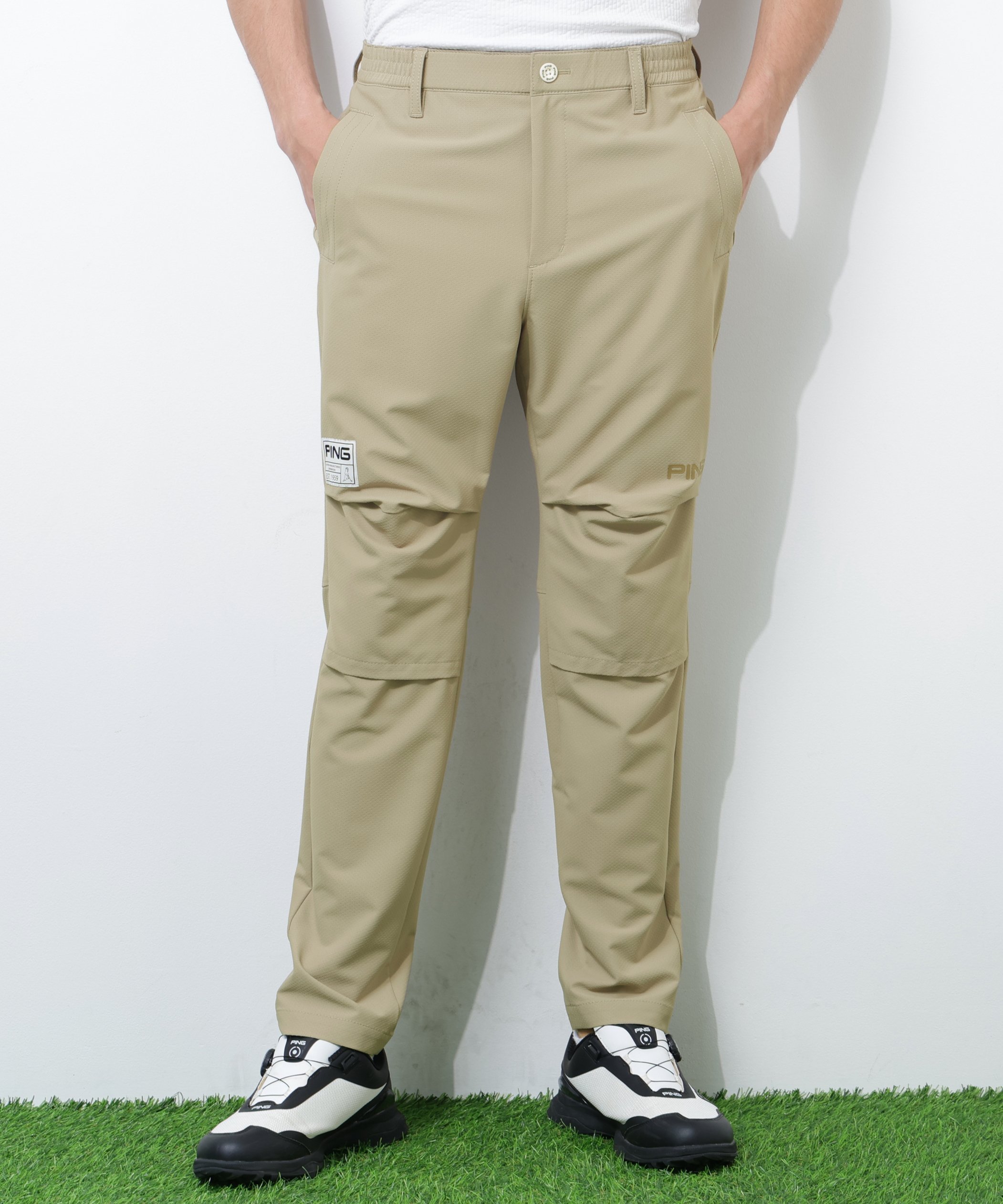 PING APPAREL ドビーテーパードパンツ ＜GOLD＞ (MENS) ピン アパレル パンツ その他のパンツ ホワイト ベージュ ブラック