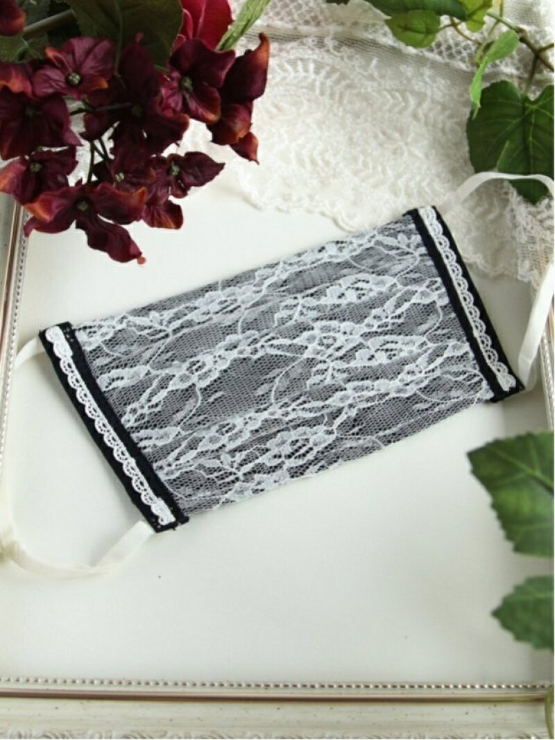 【SALE／30%OFF】axes femme (W)フラワーレースマスク アクシーズファム ファッション雑貨 マスク ブラック ピンク ホワイトのサムネイル