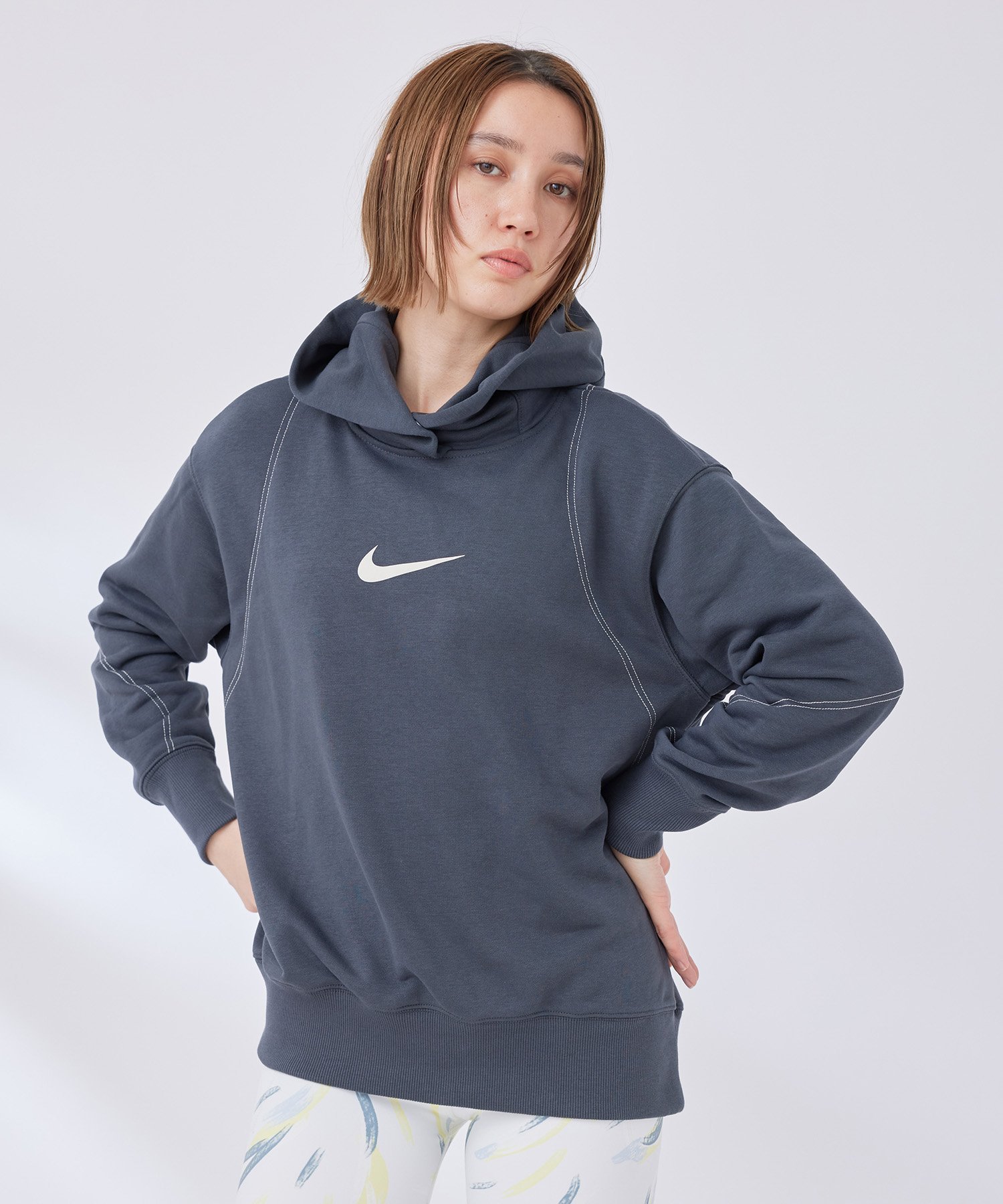 ナイキ パーカー レディース NIKE 【NIKE】ナイキスウェットパーカー NSW OS I2SP POフーディ ウィメンズ ナージー トップス パーカー・フーディー グレー ホワイト【送料無料】