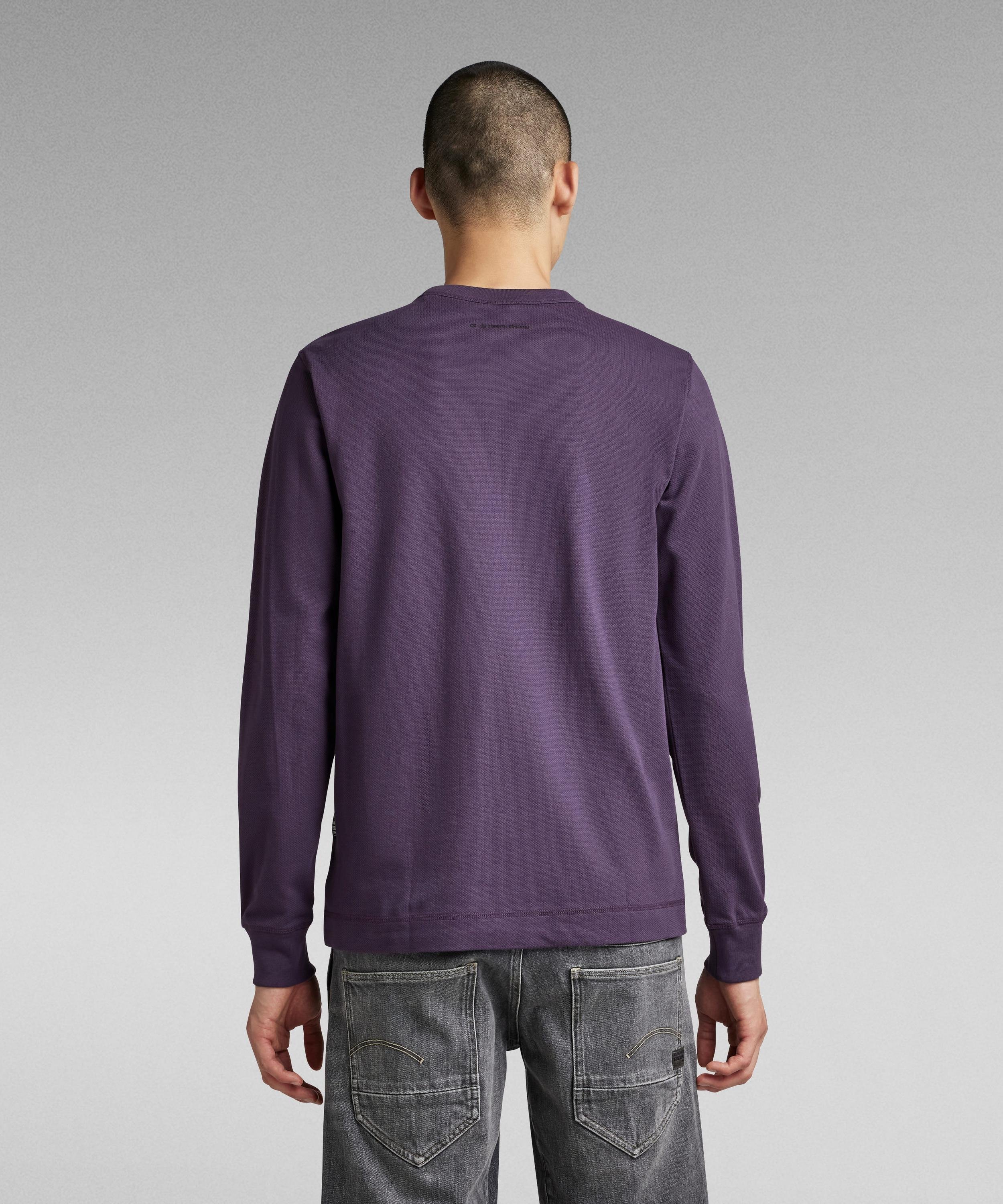 【公式ショップ】AVIATON LIGHTWEIGHT SWEATER/ライトウェイトスウェット/ロンT ジースターロゥ トップス カットソー・Tシャツ パープル