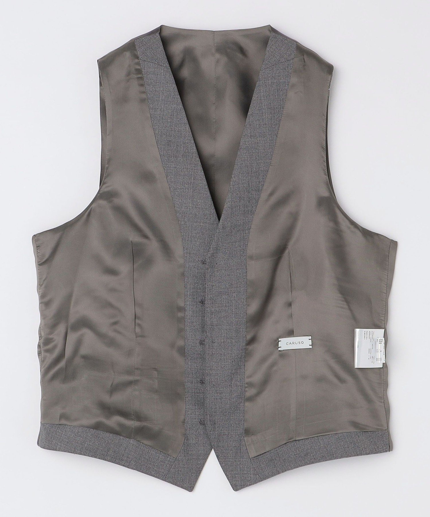 【SALE／50%OFF】SHIPS MEN 【SHIPS別注】CARUSO: トロピカルウール ラペルドベスト シップス ジャケット・アウター その他のジャケット・アウター グレー【送料無料】