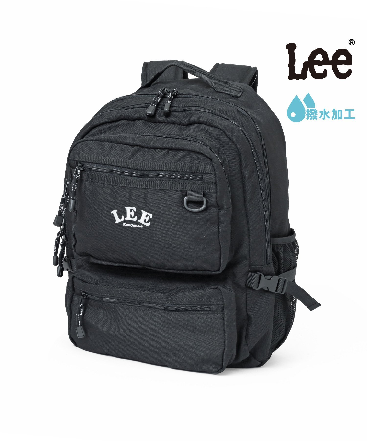 【SALE／2%OFF】Lee Lee リー リュック バックパック デイパック 大容量 ポケット 撥水 通勤 通学 多機能 マルカワ バッグ リュック・バックパック ブラック【送料無料】