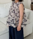 aimoha KIDS 【aimoha-KIDS-】総柄ノースリーブトップス アイモハ トップス ノースリーブ・タンクトップ グレー