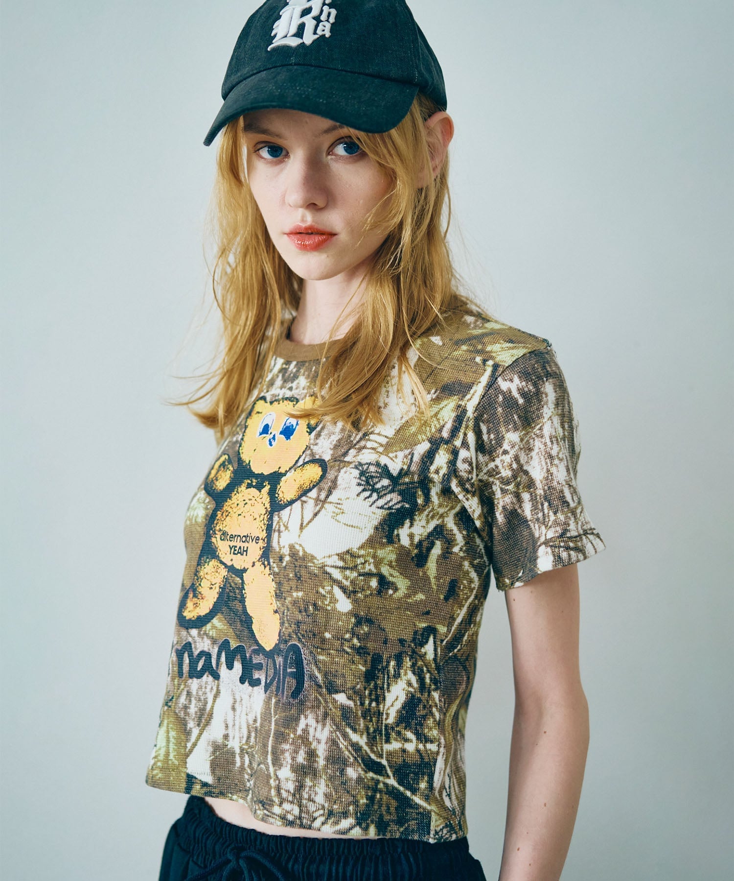 RNA M2510 ハグベアワッフルちびT アールエヌエー トップス カットソー・Tシャツ ブルー ホワイト【送料無料】のサムネイル