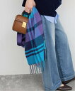 Spick & Span 《予約》Spick & Span カシミヤチェックストール スピックアンドスパン ファッション雑貨 マフラー・ストール・ネックウォーマー グリーン ブラウン【送料無料】