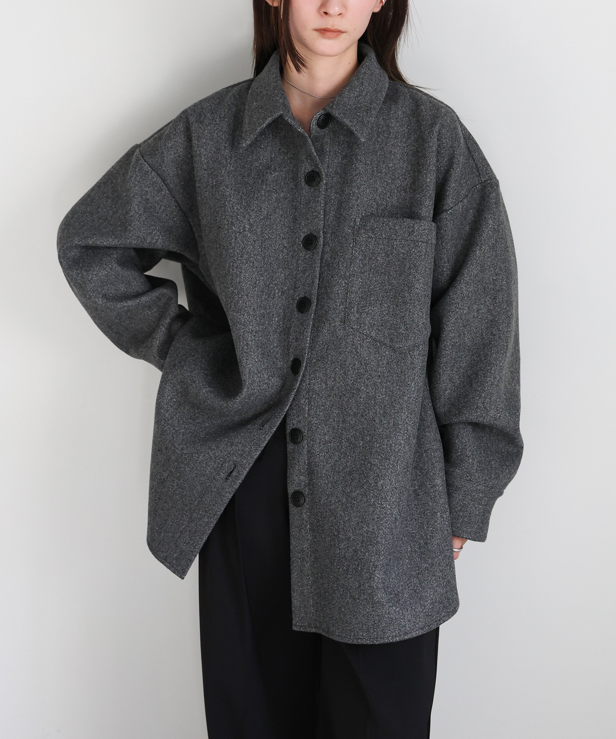 SELECT MOCA フェイクウールシャツジャケット セレクトモカ ジャケット・アウター カバーオール・ワークジャケット ブラウン【送料無料】のサムネイル