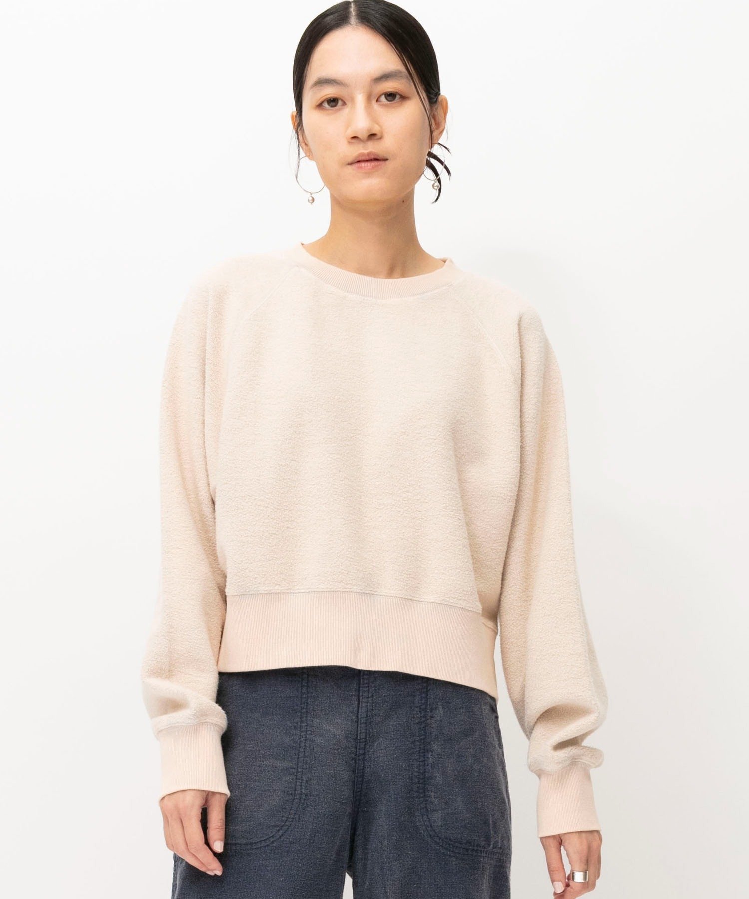 Johnbull Private labo スラブ裏毛ボールケミカルスウェットプルオーバー ジョンブルプライベートラボ トップス スウェット・トレーナー ホワイト ベージュ グリーン【送料無料】