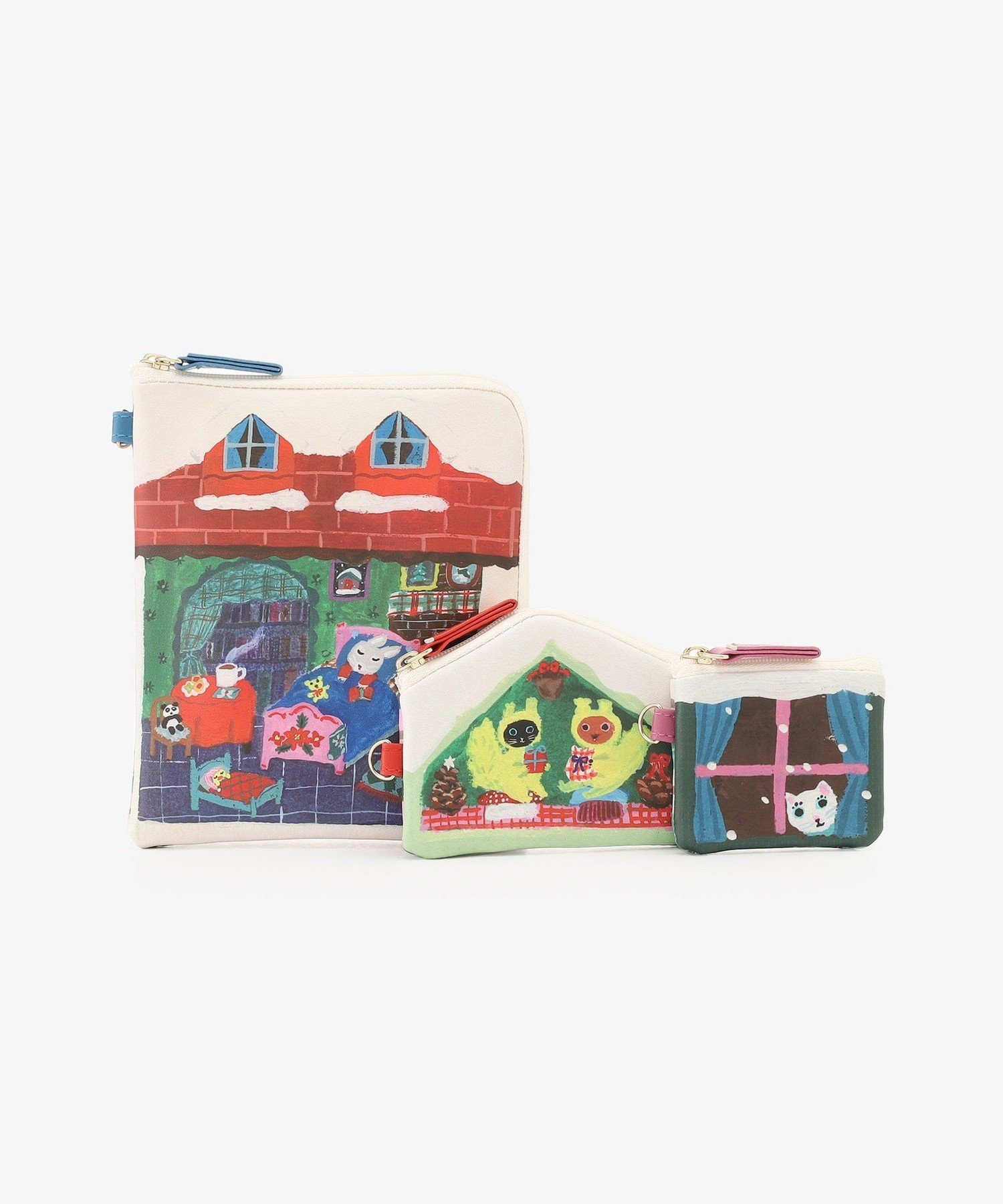 Afternoon Tea LIVING ポーチ3個セット/北岸由美 アフタヌーンティー・リビング 財布・ポーチ・ケース ポーチ ホワイトのサムネイル