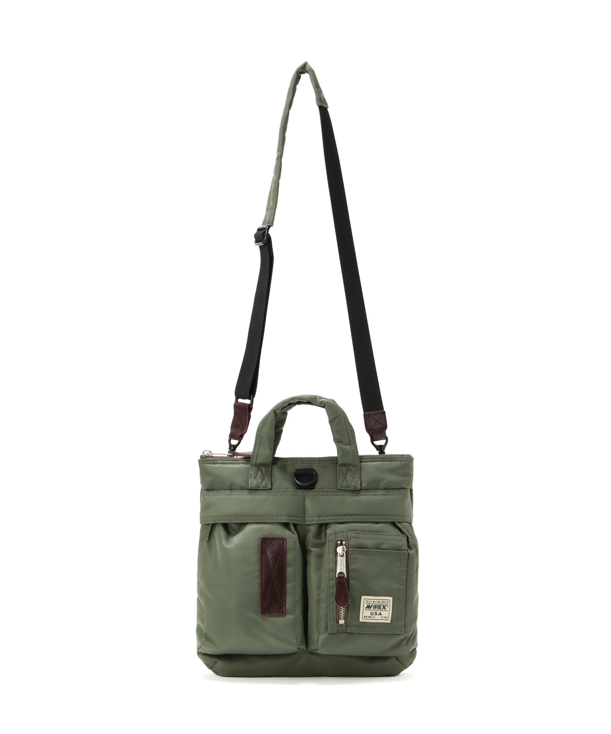 AVIREX FLIGHT NYLON "SMALL HELMET BAG" アヴィレックス バッグ その他のバッグ ブラック【送料無料】