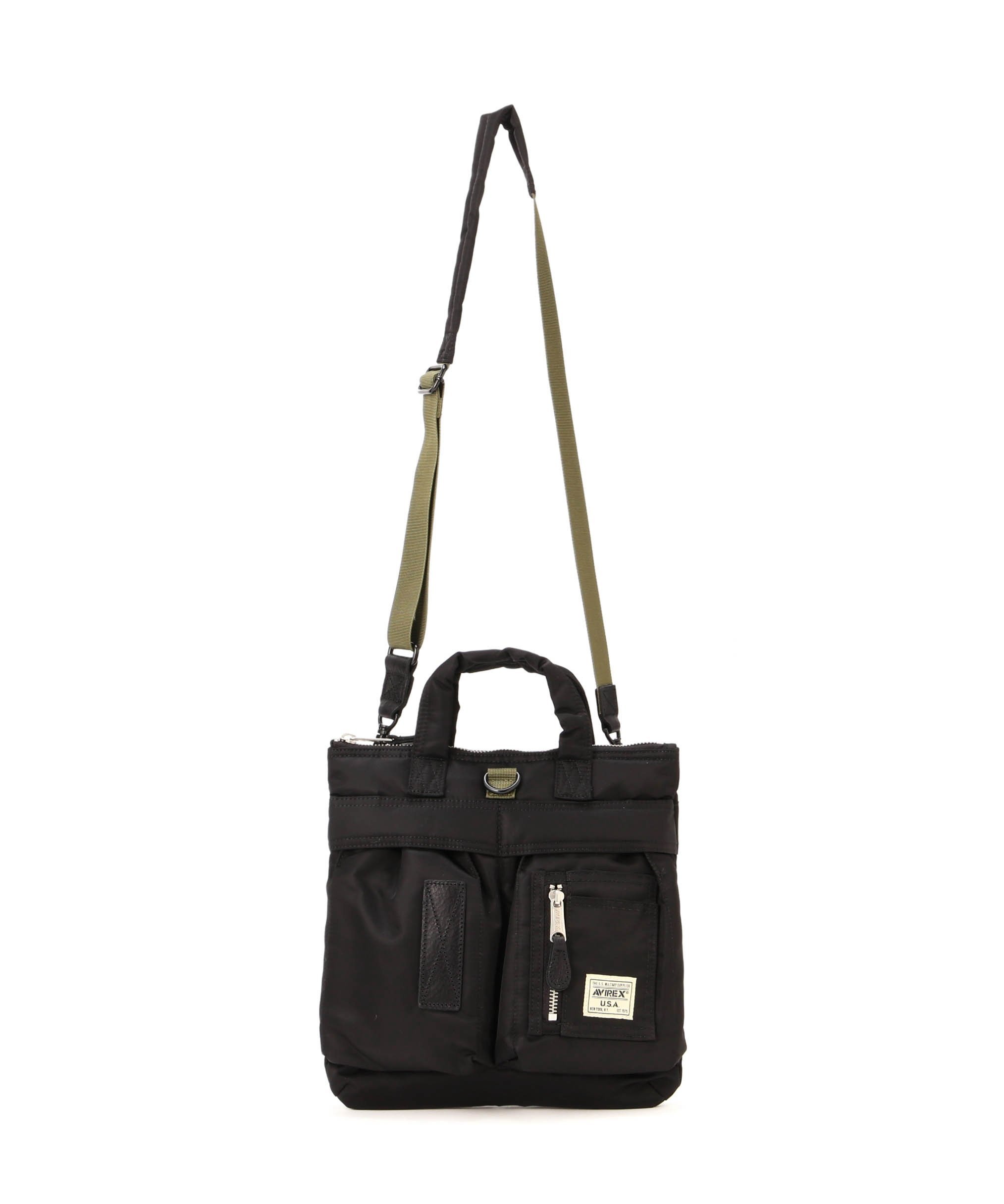 AVIREX FLIGHT NYLON "SMALL HELMET BAG" アヴィレックス バッグ その他のバッグ ブラック【送料無料】