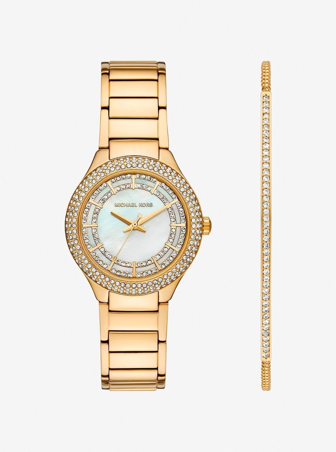 【SALE／56%OFF】MICHAEL KORS SYLVIA パヴェ ゴールドトーン ウォッチ&ブレスレット ギフトセット マイケルコース マイケル・コース アクセサリー・腕時計 腕時計【送料無料】