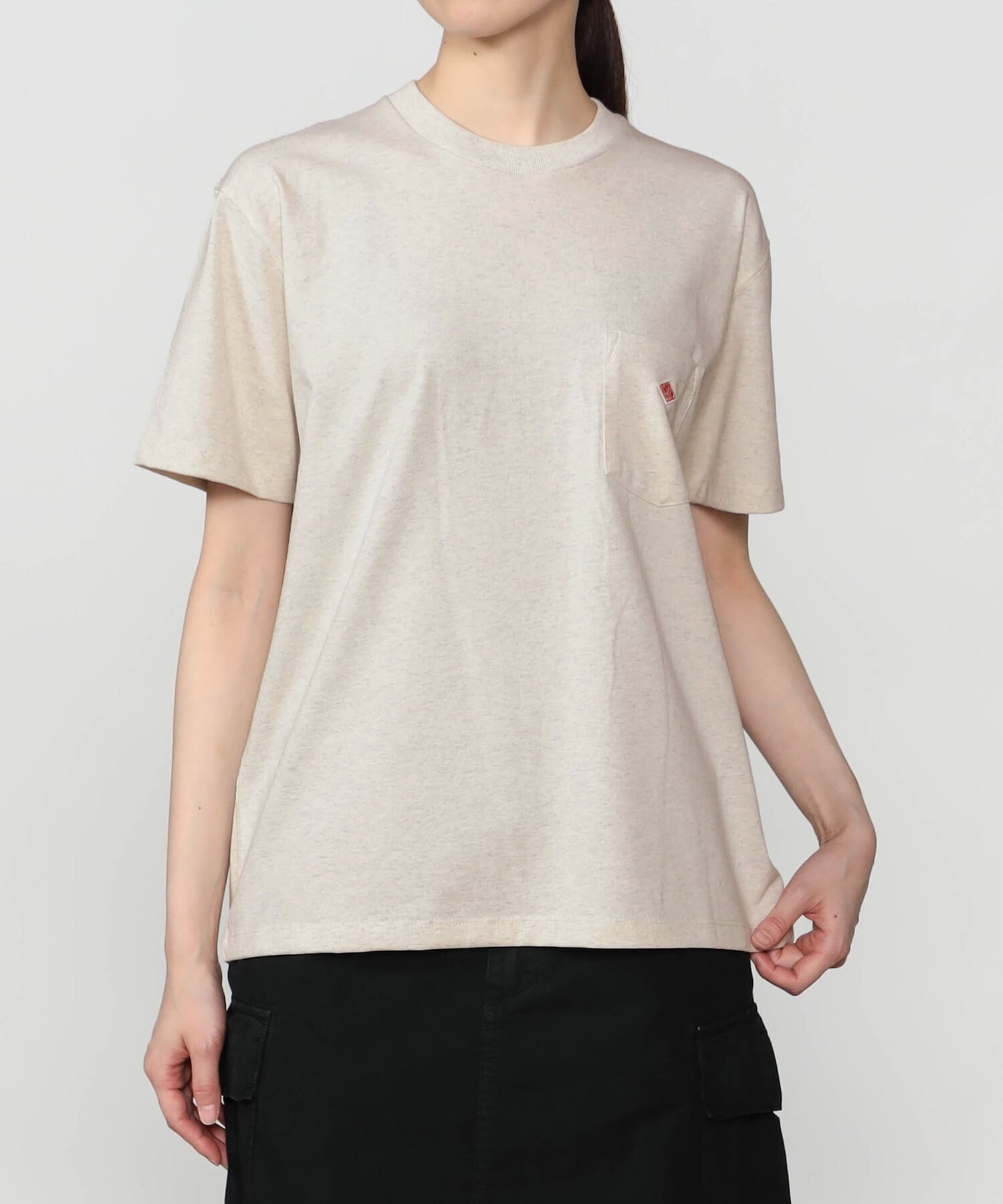 Bshop DANTON ｜ ポケット クルーネックTシャツ SOLID WOMEN ビショップ トップス カットソー・Tシャツ