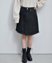 【SALE／60%OFF】RETRO GIRL デニムミニSK レトロガール スカート ミニスカート ブラック グレー ブルー