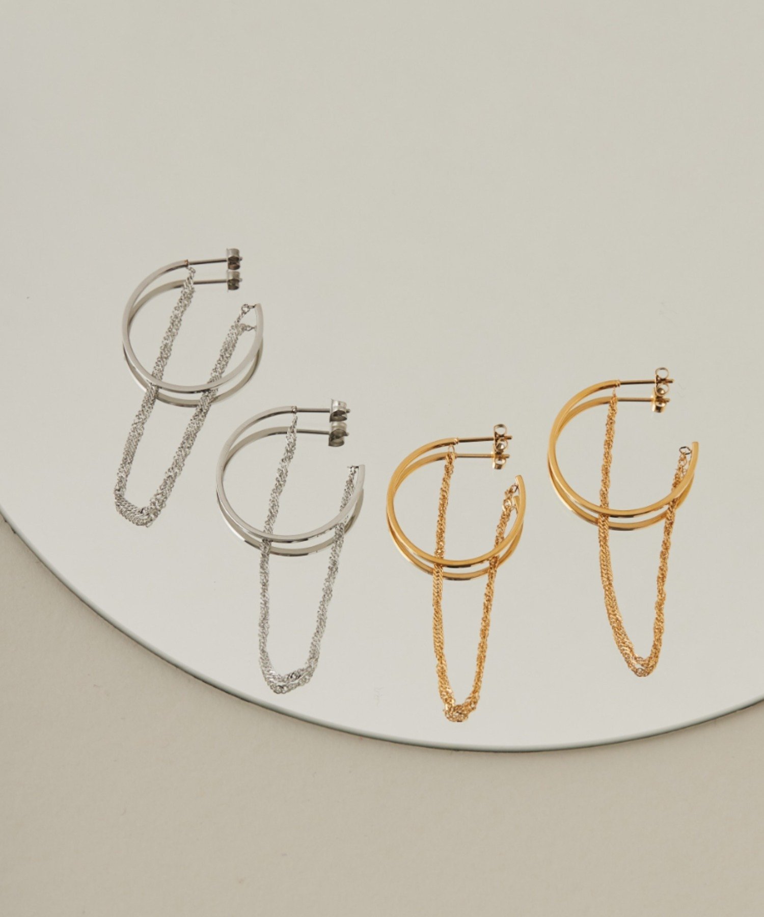 【SALE／36%OFF】ciite' 【 金属アレルギー対応 】 モチーフチェーンピアス サージカルステンレス シーテ アクセサリー・腕時計 ピアス シルバー ゴールド