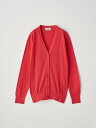 JOHN SMEDLEY Vネック長袖コットンニットカーディガン | YASMIN | 30G MODERN FIT ジョンスメドレー トップス ニット レッド...