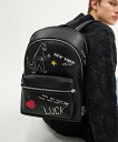 COACH 【公式】チャーター バックパック・スケッチ プリント コー...(4)