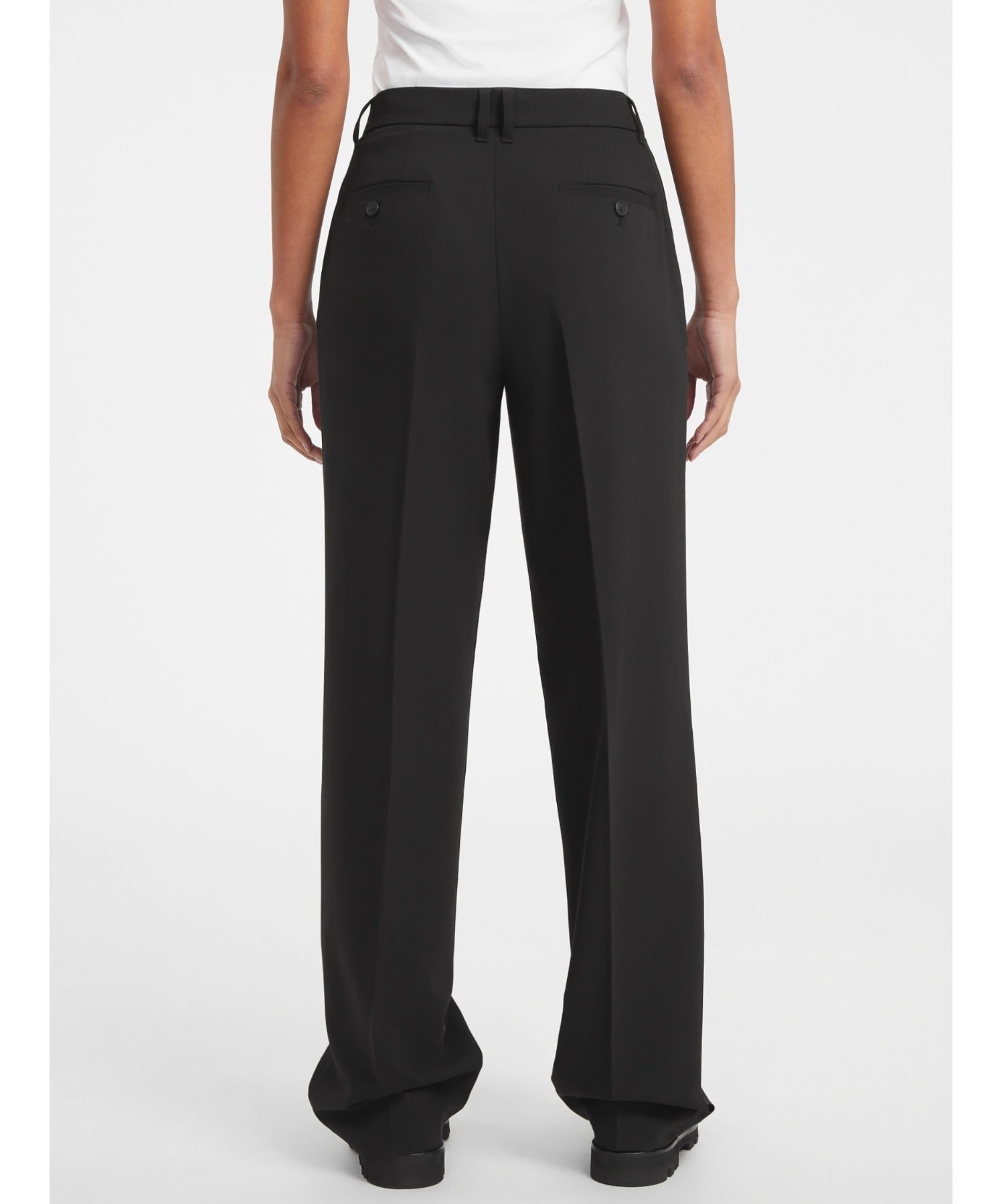 GUESS JEANS スラックス ワイドジーンズ (W)Wide Leg Trouser ゲス パンツ その他のパンツ ブラック ブラウン