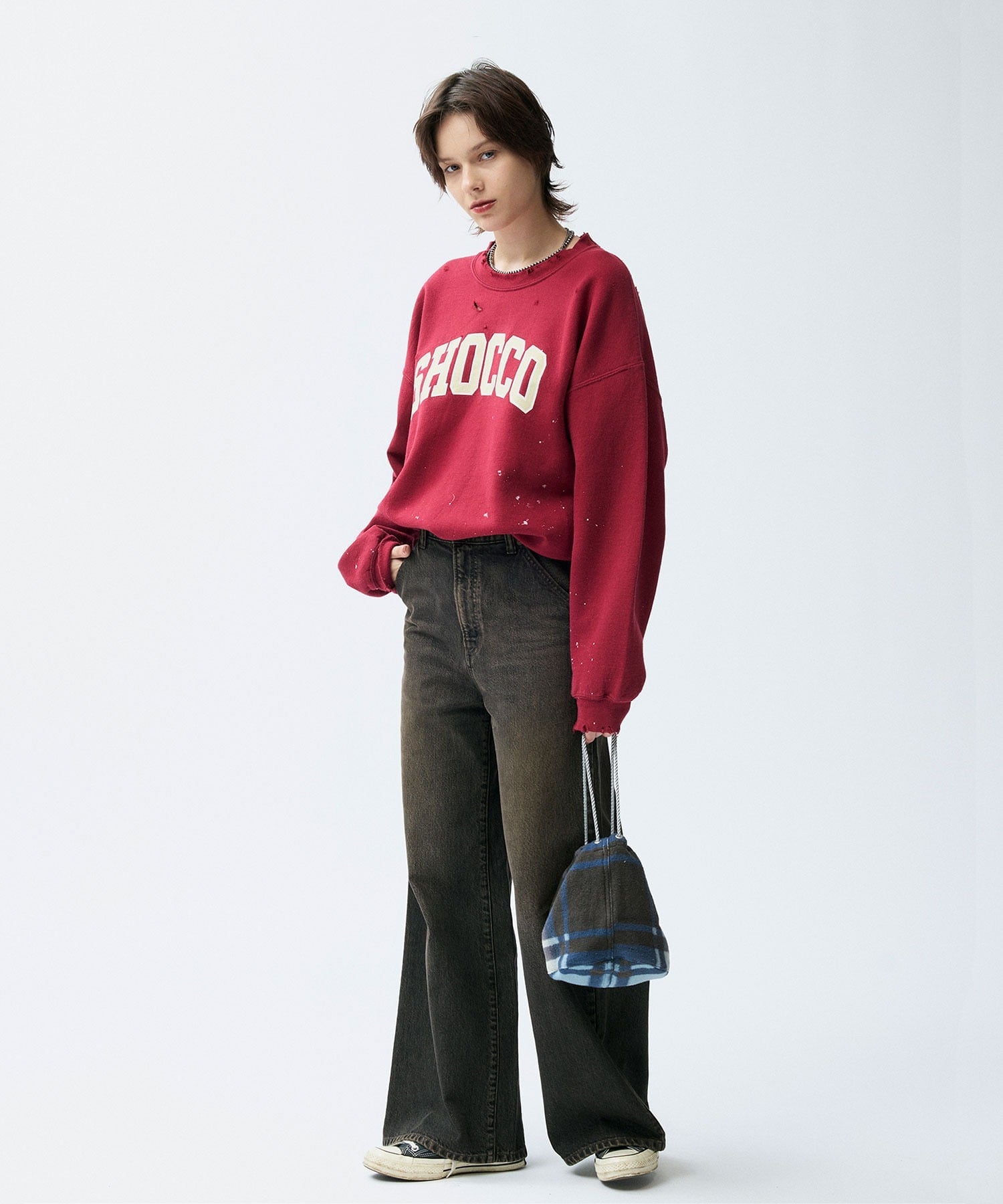 Johnbull Private labo ワイドデニムパンツ ジョンブルプライベートラボ パンツ ジーンズ・デニムパンツ ブラウン