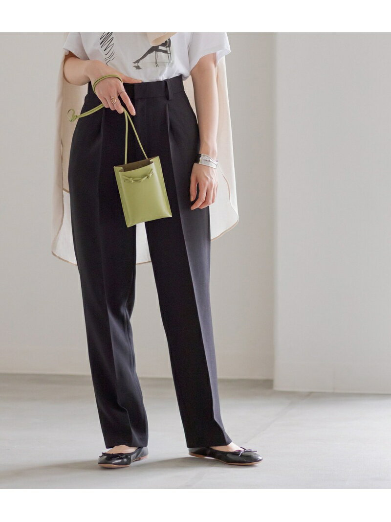 【SALE／60%OFF】ADAM ET ROPE' センタープレスカラーパンツ アダムエロペ パンツ スラックス・ドレスパンツ ブラック グリーン パープル【送料無料】のサムネイル