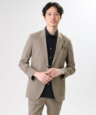 TAKEO KIKUCHI COOLMAX(R) コットンリネン ジャケット タケオキクチ スーツ・フォーマル セットアップスーツ ベージュ ネイビー【送料無料】