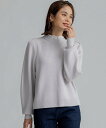 組曲 L 【WEB限定】襟付き片畔ニットプルオーバー クミキョク トップス ニット ネイビー ベージュ グレー【送料無料】