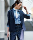 J.PRESS LADIES L 【セットアップ対応】セルロースリネンストレッチ テーラード ジャケット ジェイプレス ジャケット・アウター テーラードジャケッ...