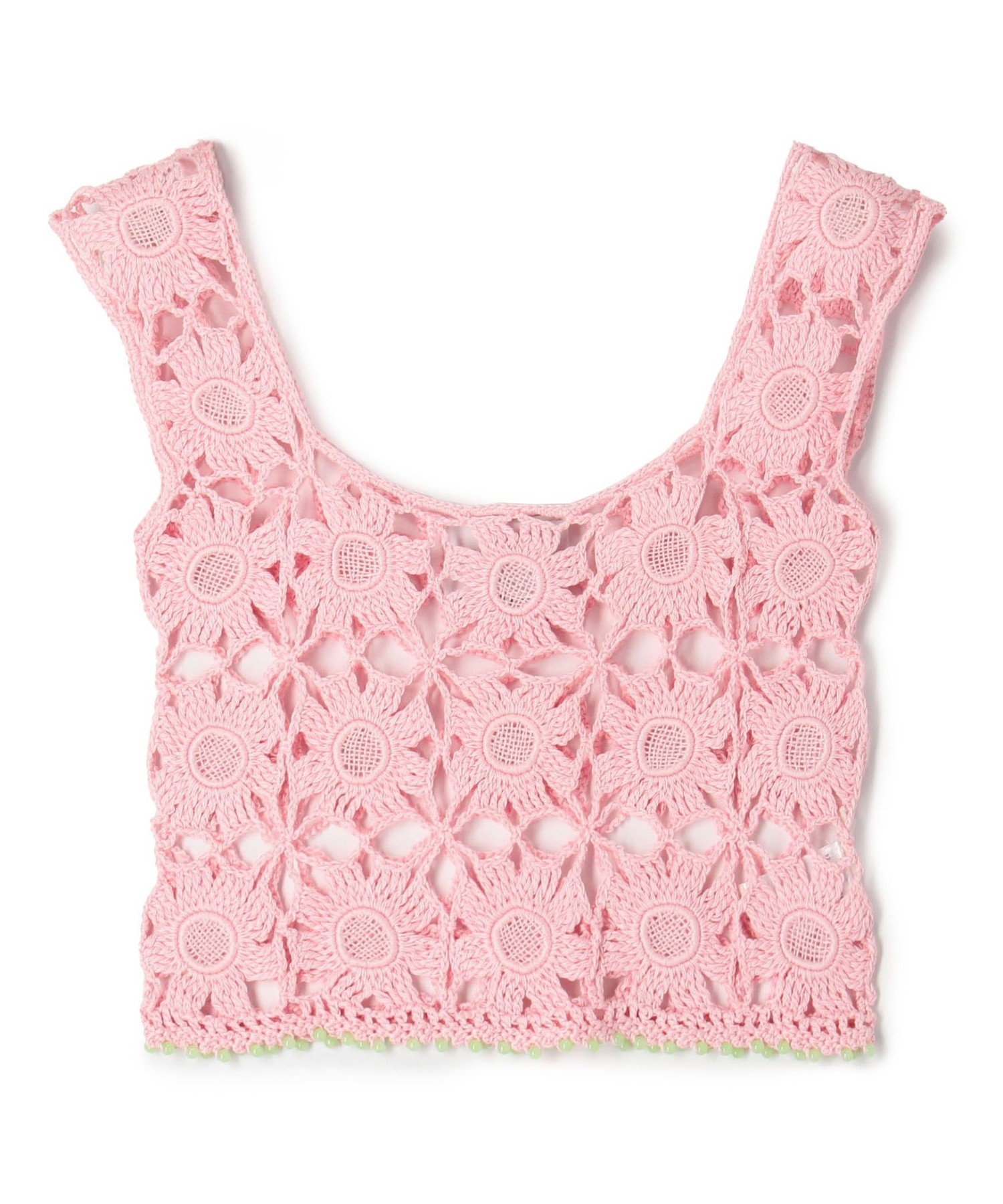 【SALE／40%OFF】TOMORROWLAND MOZHDEH MATIN FLOWER LACE TOP トゥモローランド トップス ベスト・ジレ ピンク【送料無料】