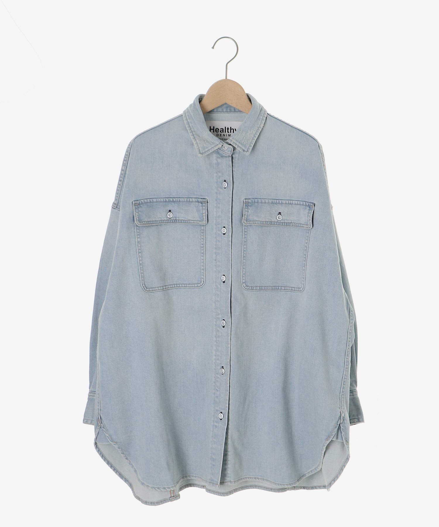 le.coeur blanc HealthyDENIMヘルシーデニムAlmondShirt ルクールブラン トップス シャツ・ブラウス ブルー イエロー【送料無料】