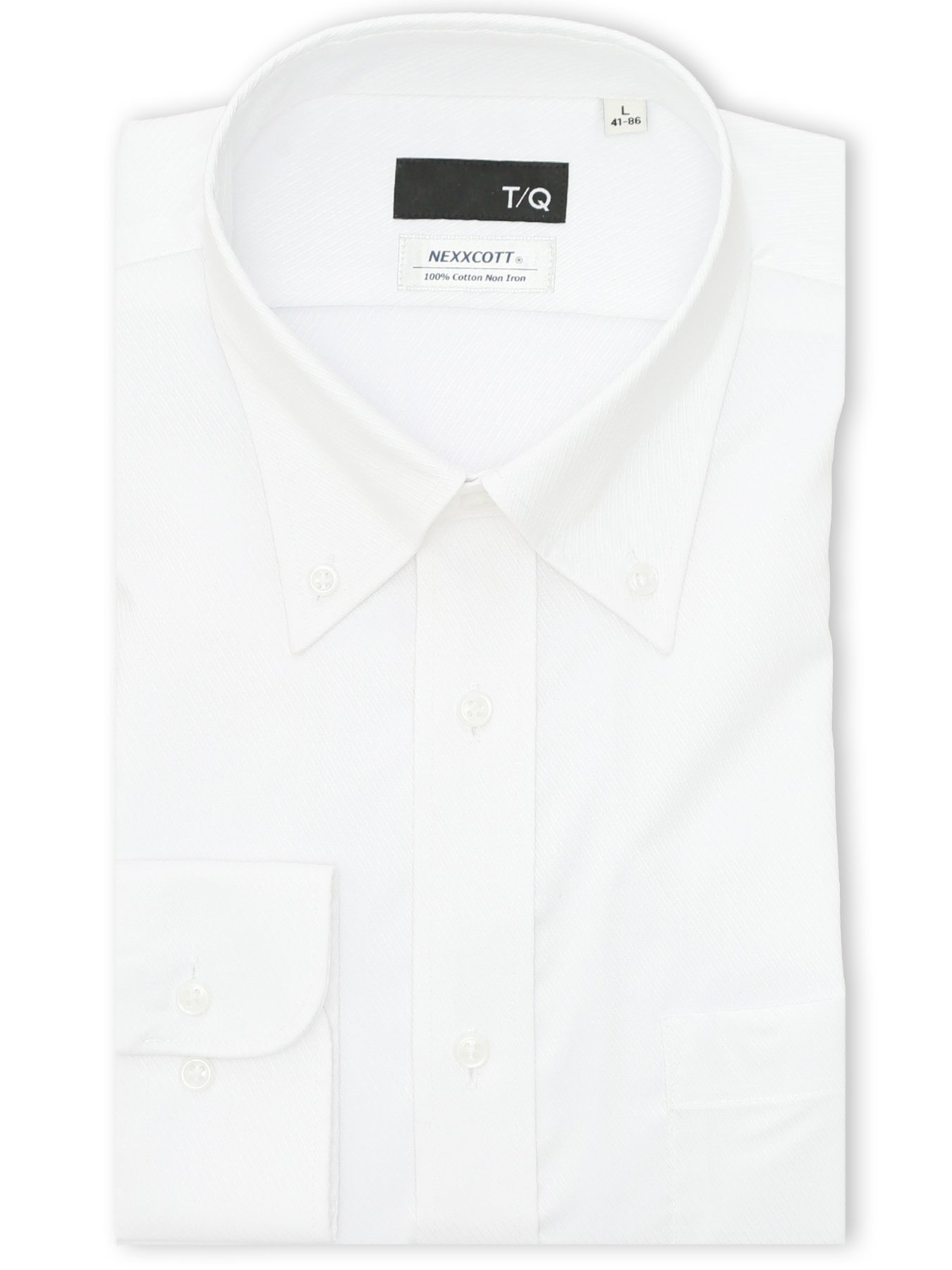 【SALE／20%OFF】TAKA-Q 綿100 ノンアイロン NEWスタンダードフィット ボタンダウン長袖シャツ タカキュー スーツ・フォーマル Yシャツ・カッターシャツ ホワイト【送料無料】
