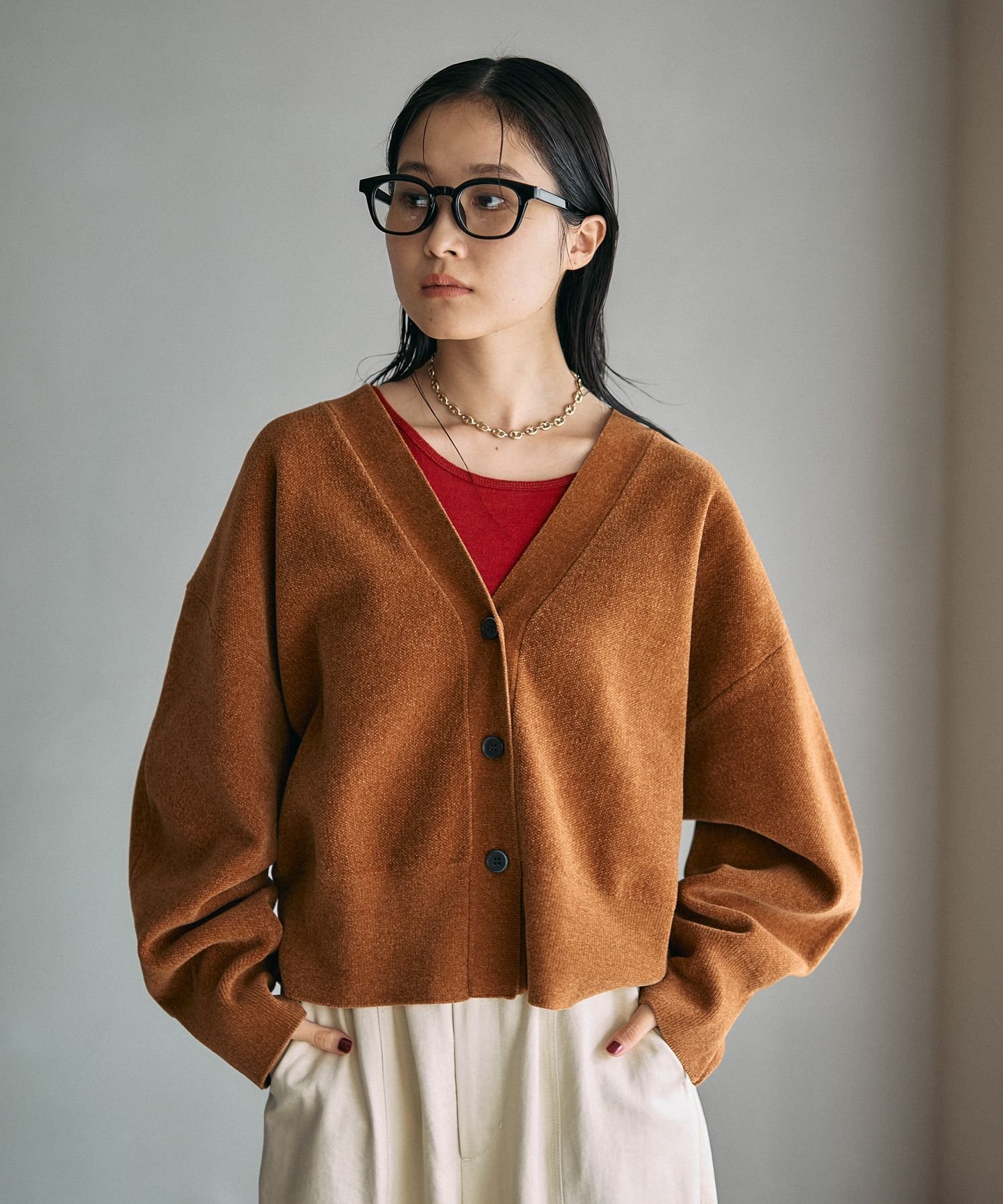 LEPSIM 12ゲージモールVカーディガン レプシィム トップス カーディガン ブラック ブラウン ブルー【送料無料】のサムネイル