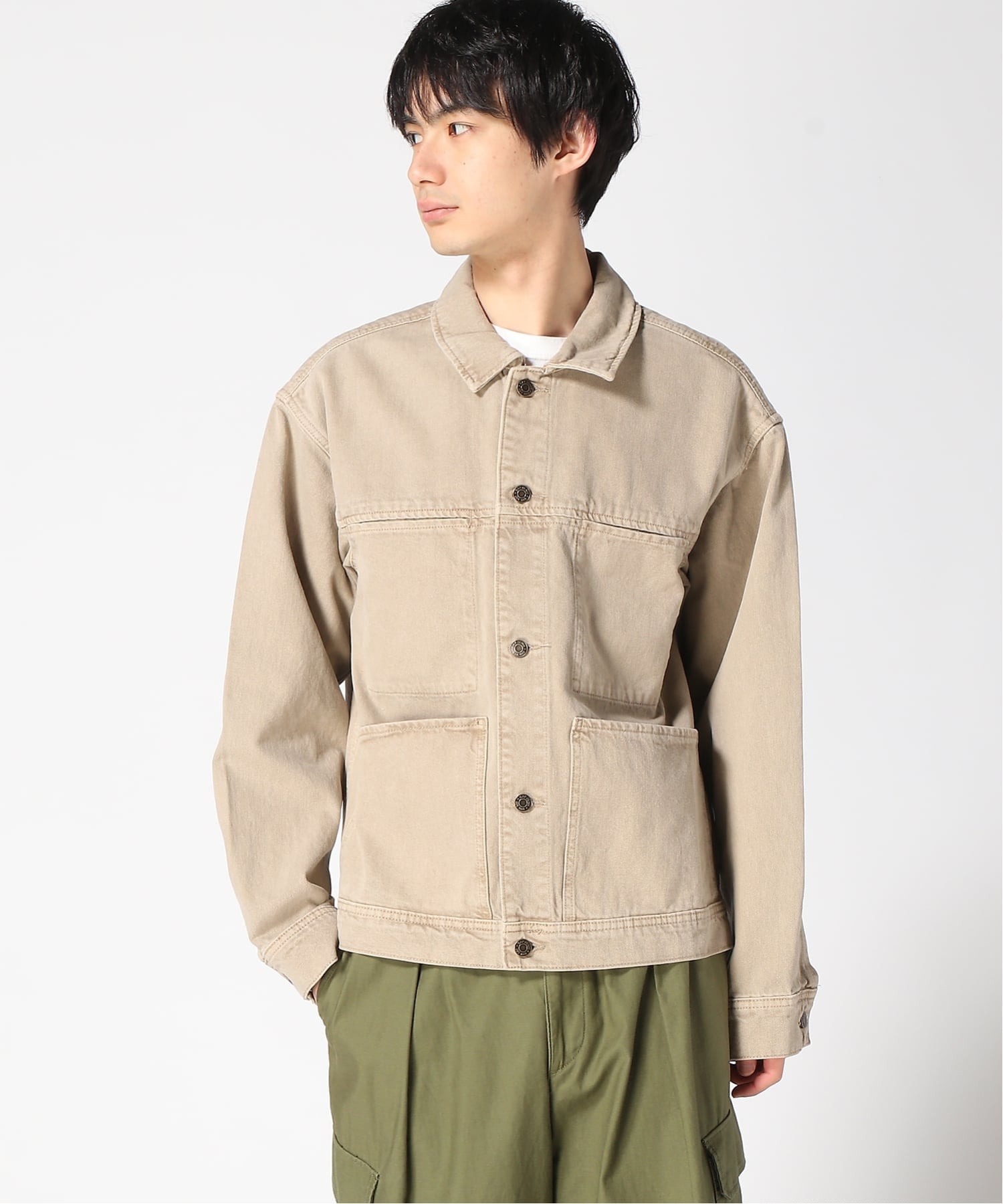 GAP (U)ボクシー アイコンデニムジャケット ギャップ ジャケット・アウター デニムジャケット ベージュ【送料無料】
