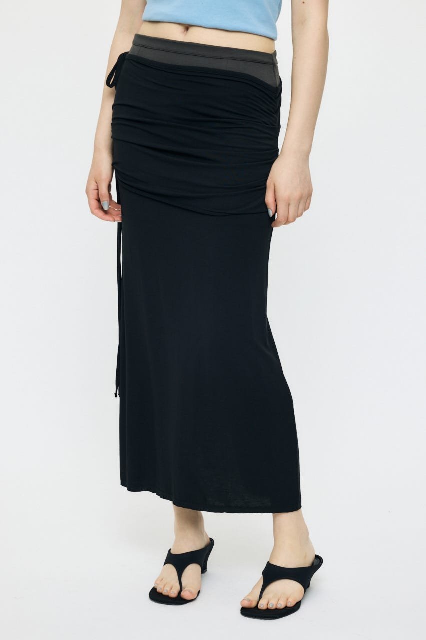 【SALE／50%OFF】MOUSSY LAYER CUT MAXI スカート マウジー スカート ロング・マキシスカート ブラウン ブラック【送料無料】