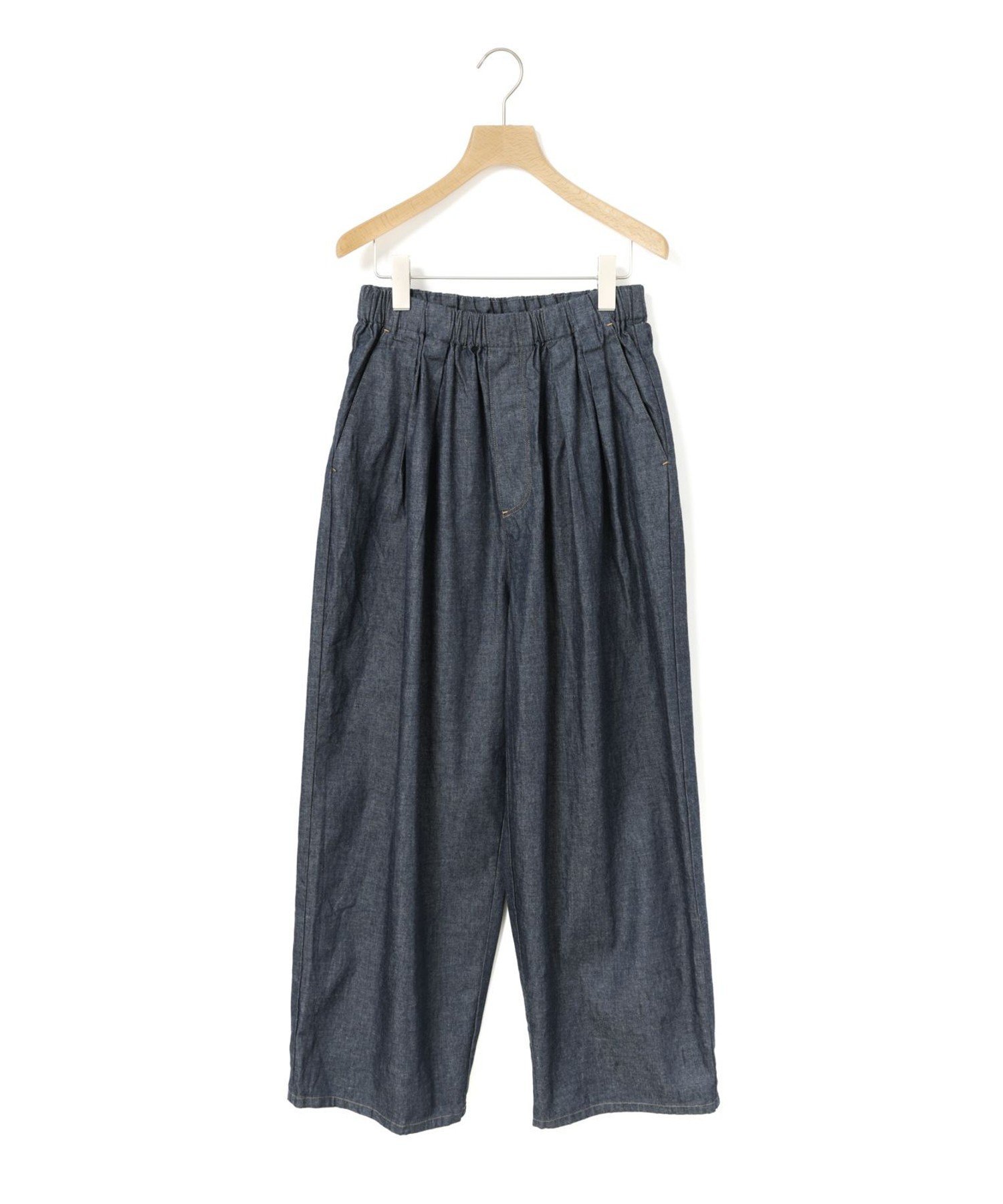 MidiUmi MidiUmi デニムワイドタックパンツ マーコート パンツ その他のパンツ ブルー