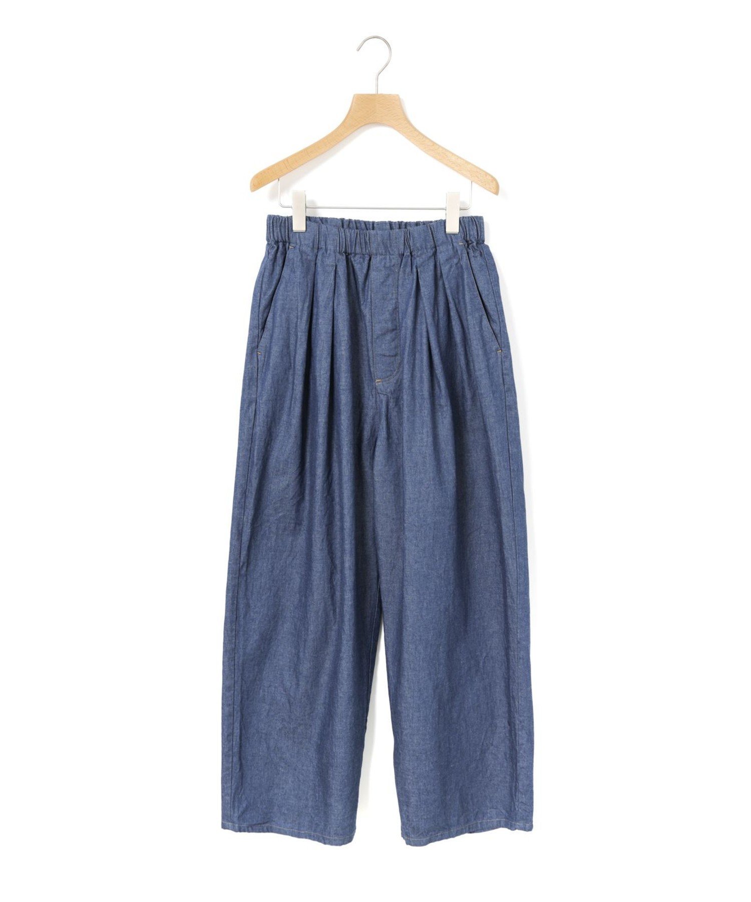 MidiUmi MidiUmi デニムワイドタックパンツ マーコート パンツ その他のパンツ ブルー