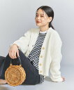 オーガニックコットンニットタック編みカーディガン・生成り【M】PeopleTree ピープルツリー organiccotton フェアトレード fairtrade