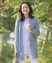 J.PRESS LADIES L 【洗える】ORGANIC GASS COTTON キーネック カーディガン ジェイプレス トップス カーディガン ブルー グレー ネイビー【送料無料】