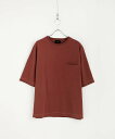 【SALE/5%OFF】SLICK MVSジャージードロップショルダー半袖カットソー カジュアル トップス カットソー・Tシャツ ブラック グレー レッド ホワ...