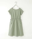 【SALE/50%OFF】ikka 麻混サイドポケドロストワンピース(120~160cm) イッカ スカート その他のスカート グレー グリーン
