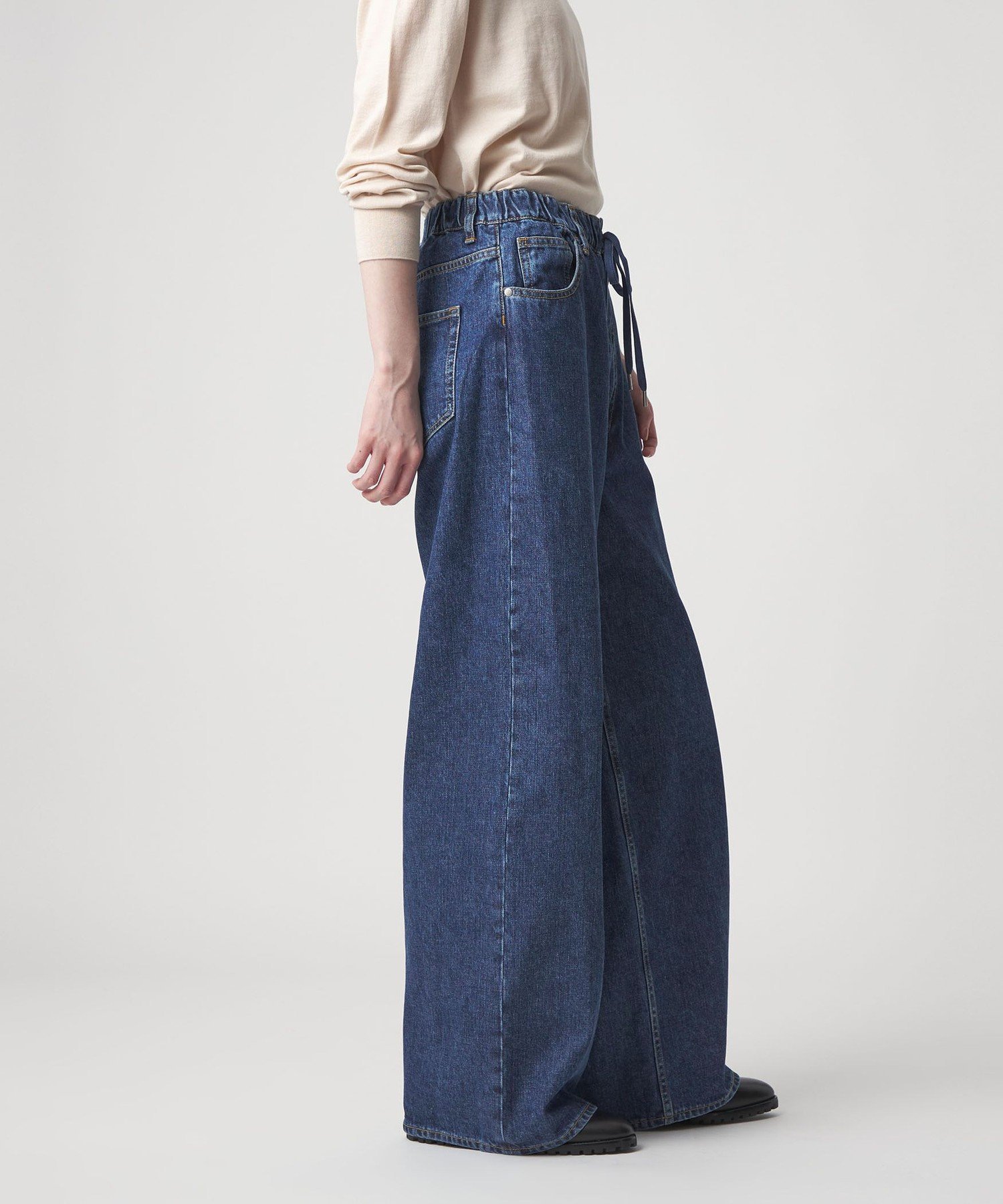 DRAWER ブリーチデニム5Pドロストパンツ ドゥロワー パンツ ジーンズ・デニムパンツ【送料無料】