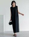 【SALE/10%OFF】Re:EDIT コットンブレンドショルダータックワンピース リエディ ワンピース・ドレス ワンピース ブラック ネイビー ブラウン グ...