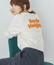 AMERICAN HOLIC サガラ刺繍裏毛プルオーバー アメリカン ホリック トップス カットソー・Tシャツ グリーン ホワイト【送料無料】