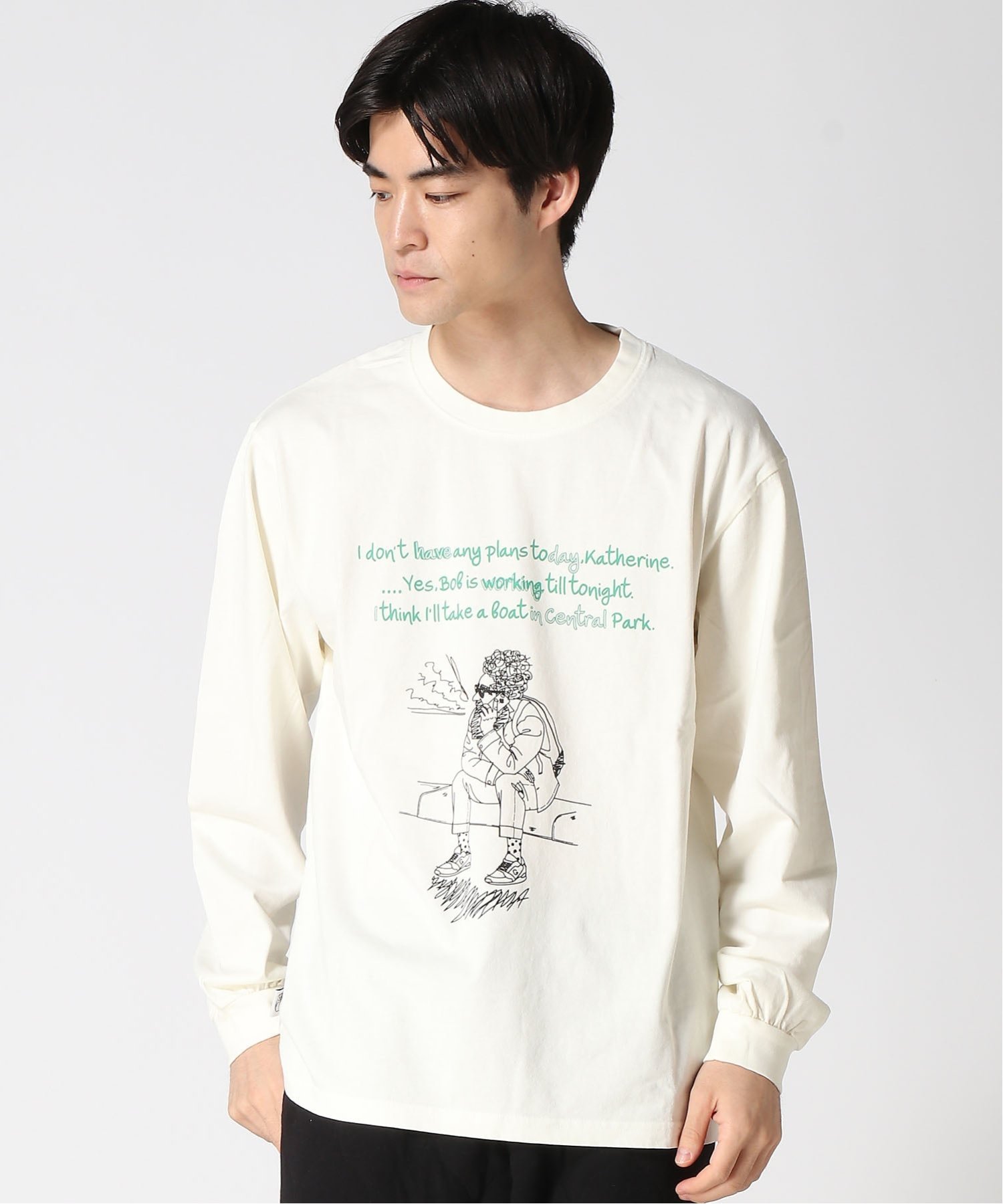 gym master gym master/(U)6.2oz ピグメント COLLING ロンTee ジムマスター トップス カットソー・Tシャツ ネイビー グレー ブラウン ホワイト【送料無料】のサムネイル