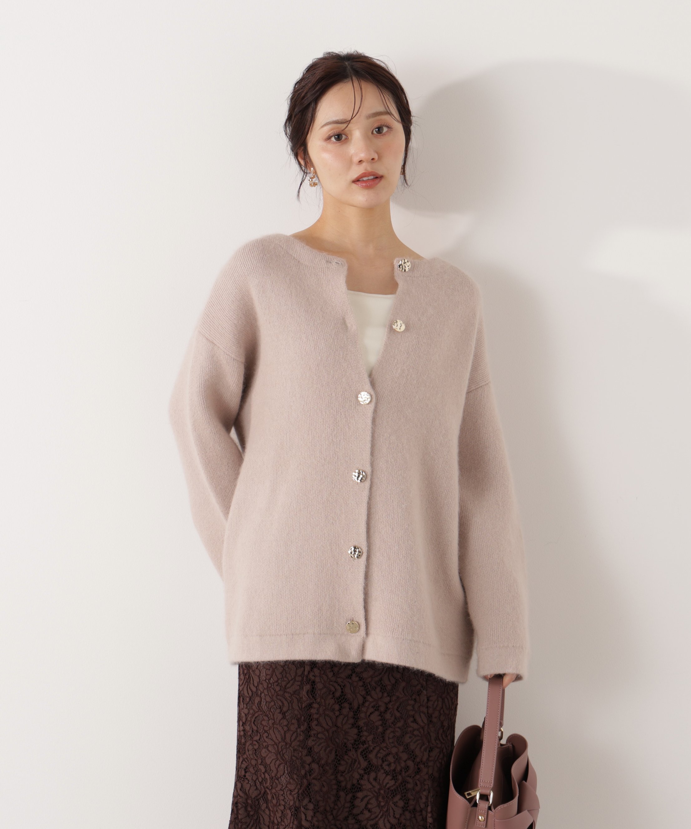 PROPORTION BODY DRESSING ちら見えガード安心カップ付キャミソール 26SS プロポーションボディドレッシング トップス カットソー・Tシャツ ベージュ ブラック