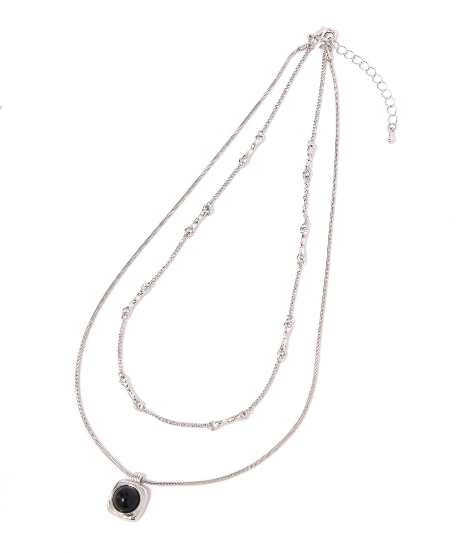 【SALE／50%OFF】GLOBAL WORK シルエットフレームネックレス/646389 グローバルワーク アクセサリー・腕時計 ネックレス ゴールド シルバー stylife-15544525 Rakuten Fashion サンプル画像3