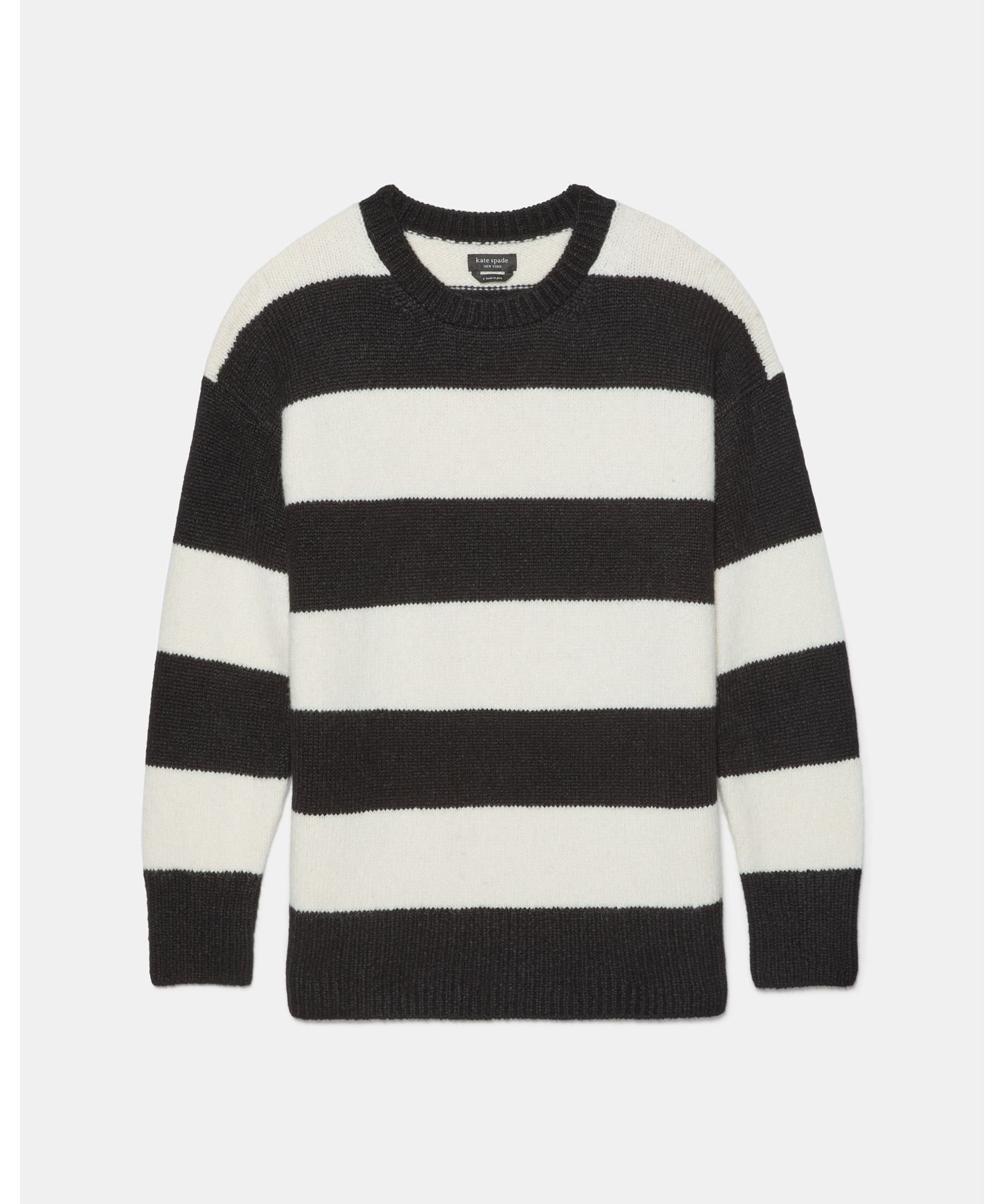 【SALE／50%OFF】kate spade new york ストライプド セーター ケイトスペードニューヨーク ワンピース・ドレス シャツワンピース ブラック【送料無料】