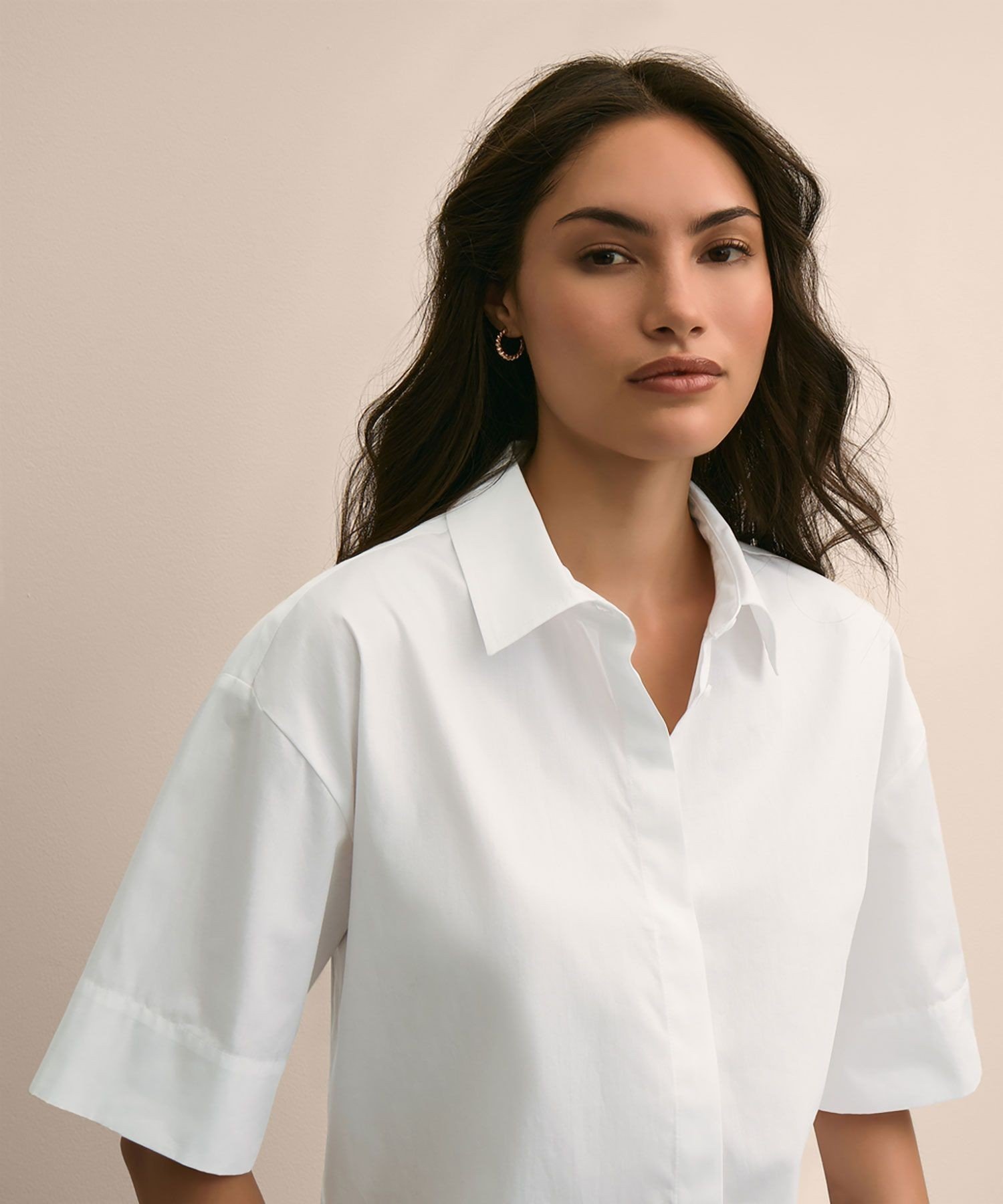 コットン ドロップショルダー ショートスリーブシャツ Classic Fit ブルックス ブラザーズ トップス シャツ・ブラウス ホワイト